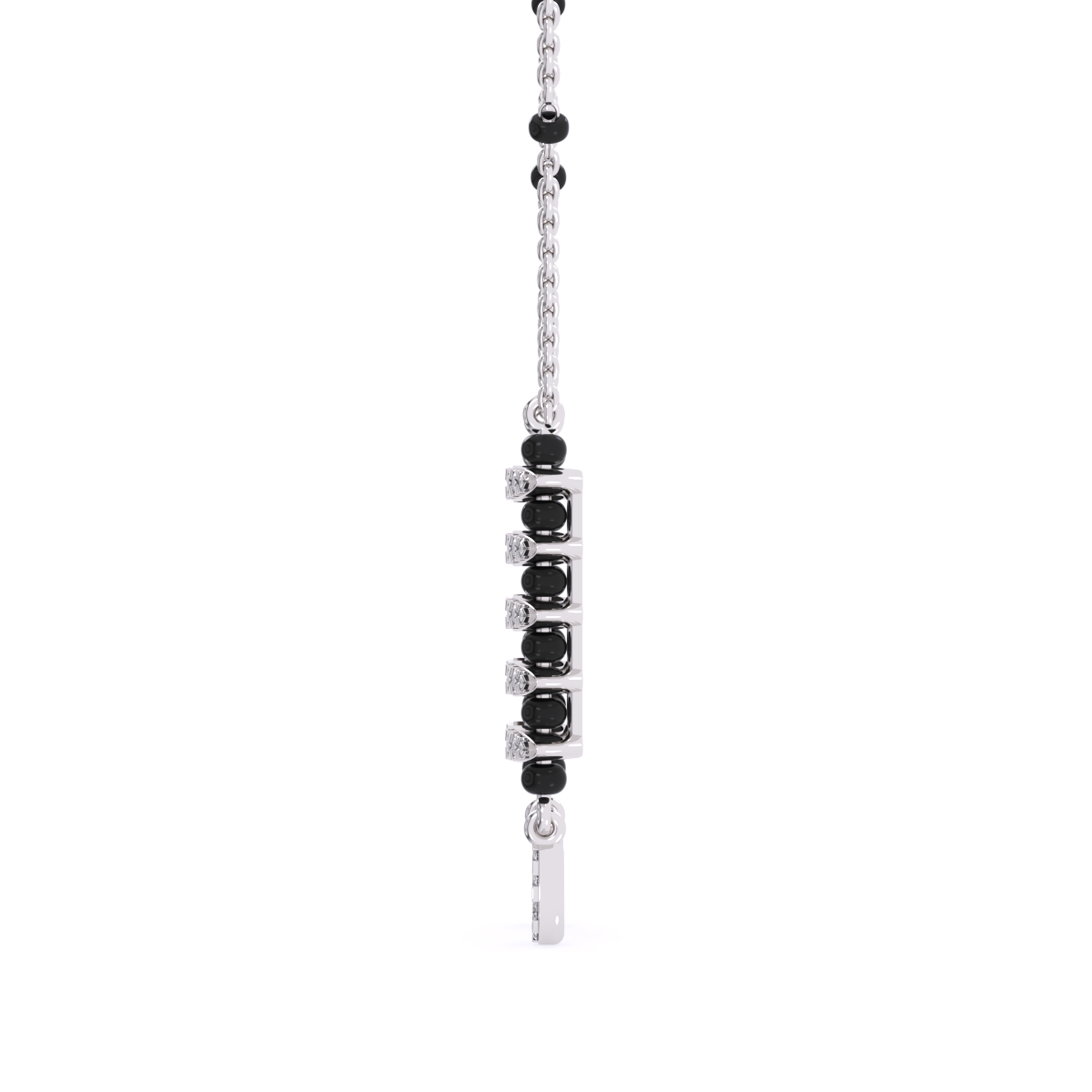 Charming Round Cluster Diamond Mangalsutra